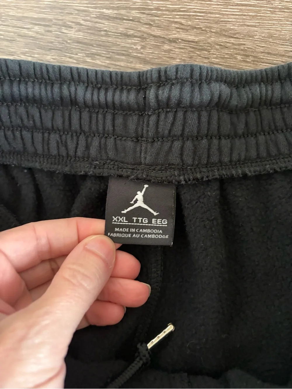Jordan Black Fleece Jogger Pants with Jumpman Detail